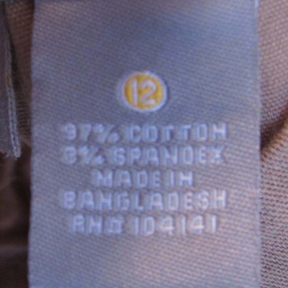 Quest Convertible Hiking Athletic Mid Rise Sport Brown Button Tab Pants Size 12 - Picture 5 of 9